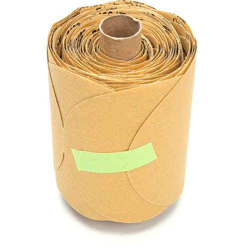 Rouleau de disques dor&eacute;s 216U Stikit, Oxyde d'aluminium, 5" la x 52' lo, Grain P120 Equipex
