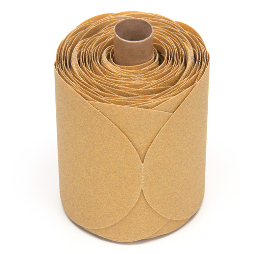 Stikit Gold Paper 216U Disc Roll, Aluminum Oxide, 5" W x 52' L, P80 Grit Equipex