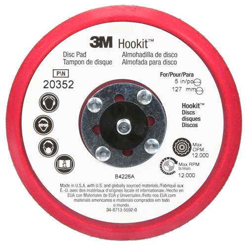 Tampon d'appoint &agrave; profil bas pour disque Hookit Equipex