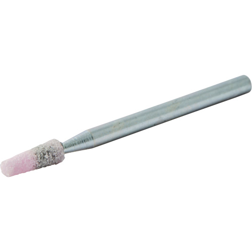 Meule mont&eacute;e vitrifi&eacute;e, B97, Oxyde d'aluminium, 1/8" dia., 3/8" lo, 80 Grain Equipex