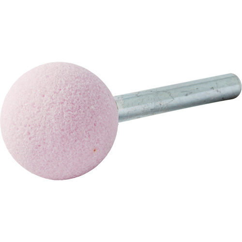 Vitrified Bond Mounted Point, A25, Aluminum Oxide, 1" Dia., 1" L, 80 Grit Equipex