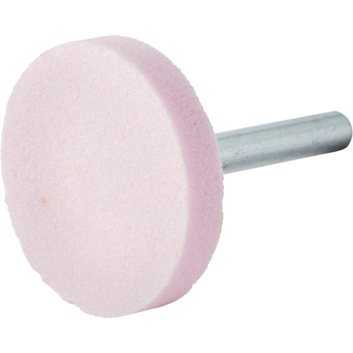 Vitrified Bond Mounted Point, W235, Aluminum Oxide, 1-1/2" Dia., 1/4" L, 80 Grit Equipex