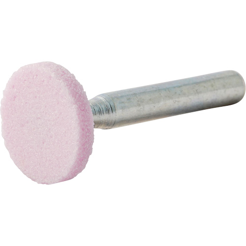 Vitrified Bond Mounted Point, W200, Aluminum Oxide, 3/4" Dia., 1/8" L, 80 Grit Equipex
