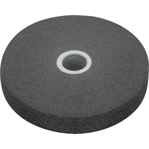 Meule homog&egrave;ne EXL Scotch-Brite, 4" x 1/4", Arbre de 1/4", Grain de Fin, Carbure de silicium Equipex
