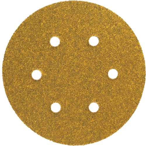 Disque de ponçage en papier autoagrippant avec aspiration Gold Reserve A296, dia 5", Grain P220/Fin, Oxyde d'aluminium, Poids C Equipex