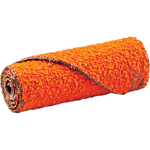 Cartouche de ruban abrasif en rouleau, 60 Grain, 1/2" dia., C&eacute;ramique d'alumine, 1-1/2" lo, 1/8" Dimension de l'arbre Equipex