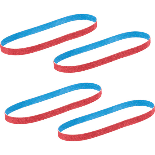 Bandfile Belts, 3/8" W x 13" L, Ceramic, 80 Grit Equipex