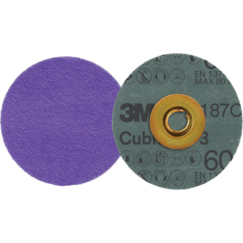 Cubitron 3 Roloc Fibre Disc, 3" Dia., 60+ Grit, Ceramic Equipex