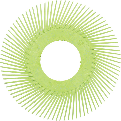 Brosse radiale en soies de pr&eacute;cision type A PN-RB sans adaptateur Scotch-Brite, C&eacute;ramique, Grain 50+, 6" dia. Equipex