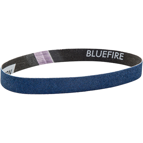 BlueFire&reg; File Belt, 3/4" W x 20-1/2" L, Zirconia Alumina, 80 Grit Equipex