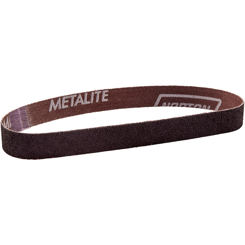 Courroie de ponçage en tissu Metalite, 3/4" la x 20-1/2" lo, Oxyde d'aluminium, Grain 100 Equipex