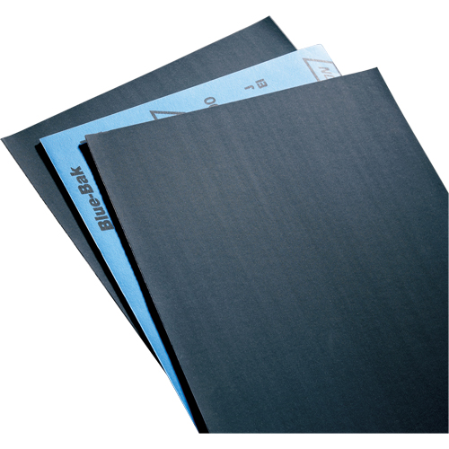 Papier abrasif en feuilles de papier - Feuilles de 9" x 11" &agrave; l'&eacute;preuve de l'eau Blue-Bak T414, 9" x 11", Grain 220, Carbure de silicium Equipex