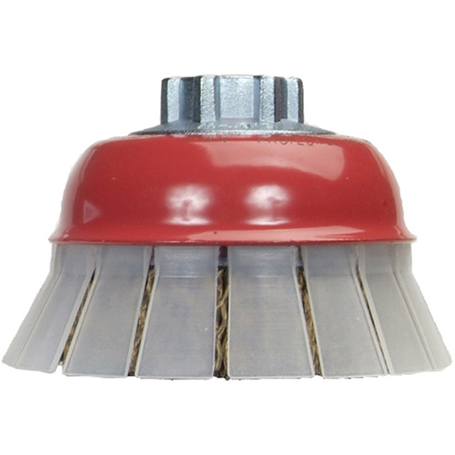 Brosse-boisseau en fil m&eacute;tallique serti avec grille de protection Equipex
