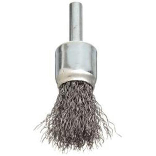 Stem Mounted Crimped Wire Brush, 3/4", 0.006" Fill, 1/4" Shank Equipex