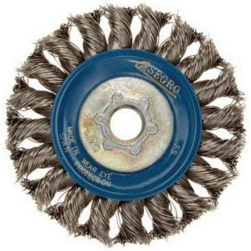 Roue compl&egrave;te de c&acirc;ble de torsion, Dia. 5", Fils 0,02", Arbre 5/8"-11, Acier inoxydable Equipex