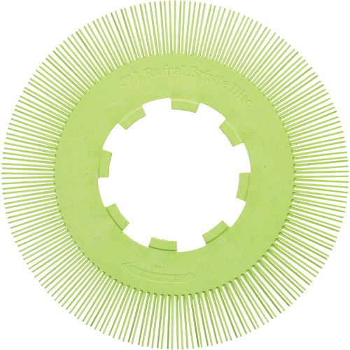 Brosse radiale en soies de pr&eacute;cision type S PN-RB sans adaptateur Scotch-Brite, C&eacute;ramique, Grain 50+, 8" dia. Equipex