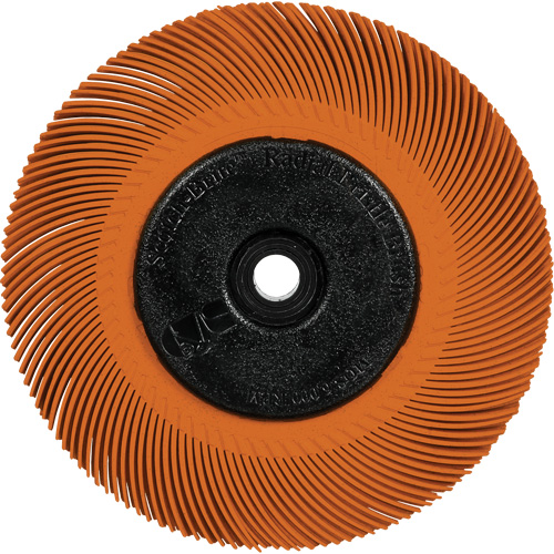 Brosse radiale en soies de pr&eacute;cision type C PN-RB avec adaptateur Scotch-Brite , C&eacute;ramique, Grain 80+, 6" dia. Equipex