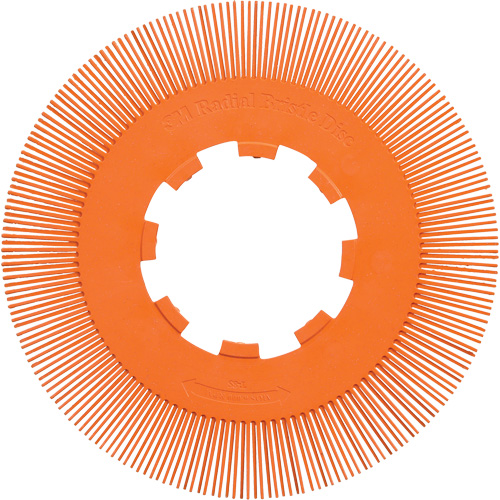 Brosse radiale en soies de pr&eacute;cision type S PN-RB sans adaptateur Scotch-Brite , C&eacute;ramique, Grain 80+, 8" dia. Equipex