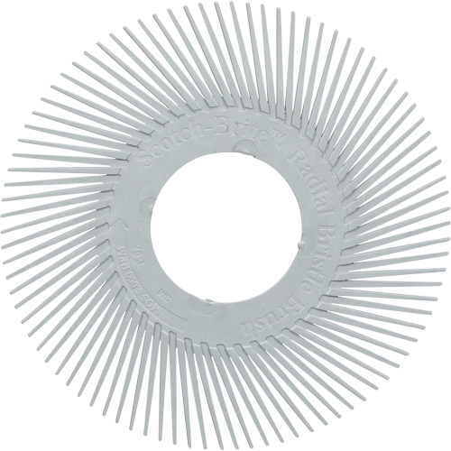 Brosse radiale en soies de pr&eacute;cision type A PN-RB sans adaptateur Scotch-Brite , C&eacute;ramique, Grain 120+, 6" dia. Equipex