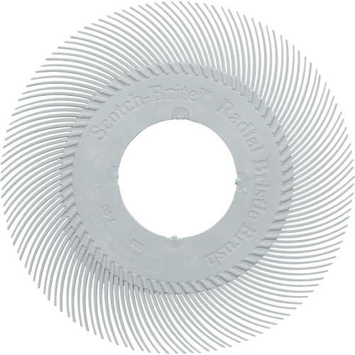 Brosse radiale en soies de pr&eacute;cision type C PN-RB sans adaptateur Scotch-Brite, C&eacute;ramique, Grain 120+, 7-5/8" dia. Equipex