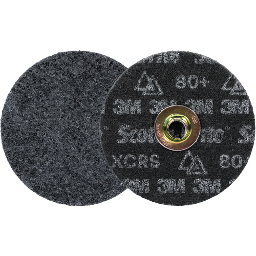 Meule &agrave; changement rapide Scotch-Brite &agrave; usage intensif pour le conditionnement de surface de pr&eacute;cision, HD- DN, 5" dia., Grain 80+, C&eacute;ramique Equipex