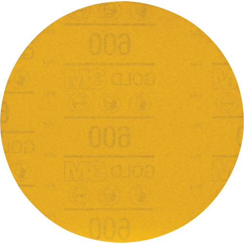 Hookit Gold Abrasive Disc 09260, 6" Dia., 600 Grit, Aluminum Oxide, C-Weight Equipex