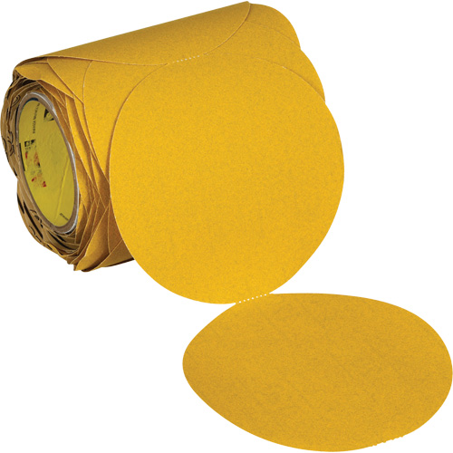 Disque abrasif dor&eacute; en rouleau Stikit 09312, 6" dia., Grain 120, Oxyde d'aluminium Equipex