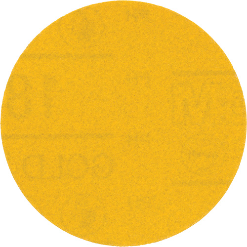 Hookit Gold Abrasive Disc, 09213, 3" Dia., 180 Grit, Aluminum Oxide, C-Weight Equipex