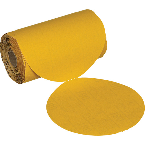 Stikit No Hole Gold Abrasive Disc Roll, 6" Dia., 220 Grit, Aluminum Oxide Equipex
