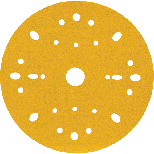 Disque abrasif dor&eacute; Hookit, dia 6", Grain 120, Oxyde d'aluminium, Poids C Equipex