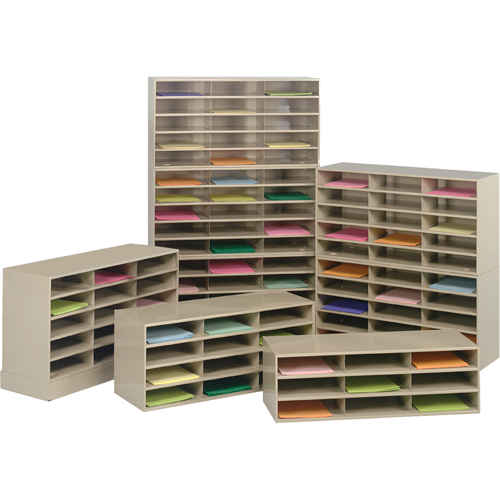 Organisateurs de donn&eacute;es, Stationnaire, 9 fentes, Acier, 33-3/4" la x 11-5/8" p x 10-3/4" h Equipex