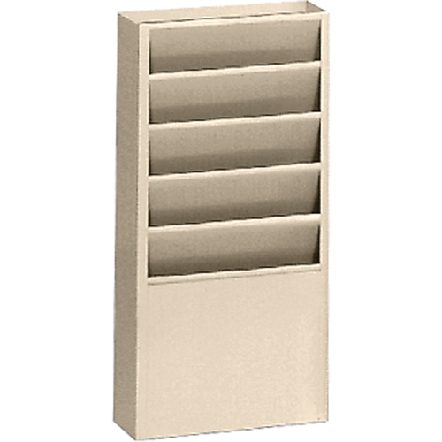 Pr&eacute;sentoirs, Stationnaire, 5 fentes, Acier, 9-3/4" la x 4-1/8" p x 21" h Equipex