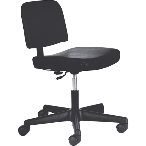 Chaises de dactylo, Vinyle, Noir, Capacit&eacute; 250 lb Equipex