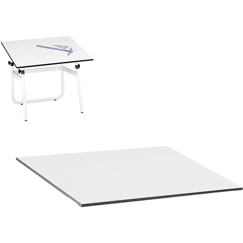 Table Top for Vista Adjustable Drawing Table, 48" W x 3/4" H, White Equipex