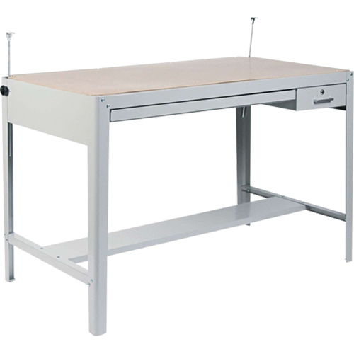 Base pour table &agrave; dessin de pr&eacute;cision, 56-3/8" la x Gris Equipex