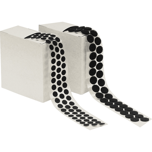 Attache en rondelle, Crochet, 1/2" dia., Adh&eacute;sif, Noir Equipex