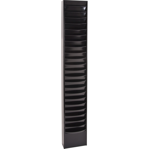 Literature Storage Racks, Stationary, 23 Slots, Steel, 9-3/4" W x 4-1/8" D x 65-1/2" H Equipex
