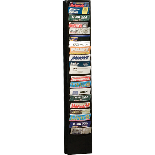 Pr&eacute;sentoirs, Stationnaire, 20 fentes, Acier, 9-3/4" la x 4-1/8" p x 58" h Equipex