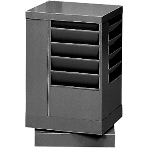 Pr&eacute;sentoirs, Rotatif, 20 fentes, Acier, 14-1/8" la x 14-1/8" p x 21-1/4" h Equipex