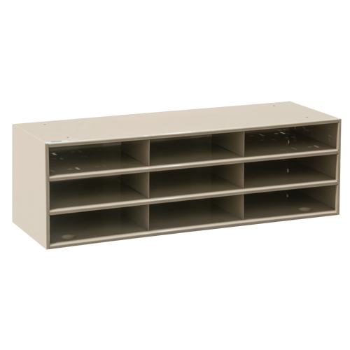 Organisateurs de donn&eacute;es, Stationnaire, 15 fentes, Acier, 33-3/4" la x 11 5/8" p x 17 3/4" h Equipex