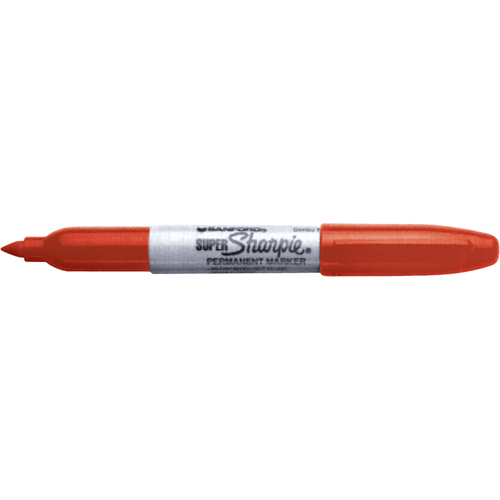 Permanent Markers - Super, Red, Fine Tip Equipex