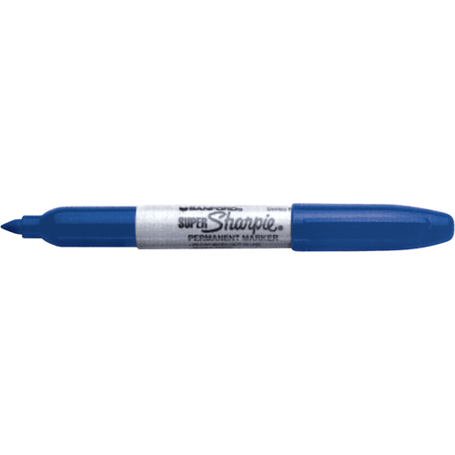 Marqueurs permanents - Super, Bleu, Pointe Fin Equipex