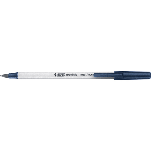 Stylo &agrave; bille Bic Round Stic, Bleu, 0,8 mm Equipex