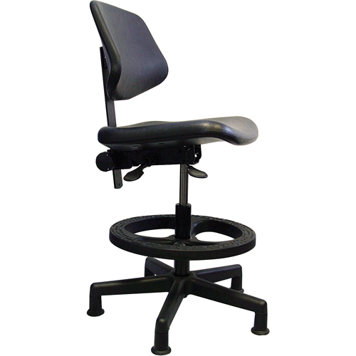 Si&egrave;ges ergonomiques, Polyur&eacute;thane, Noir, Capacit&eacute; 250 lb Equipex