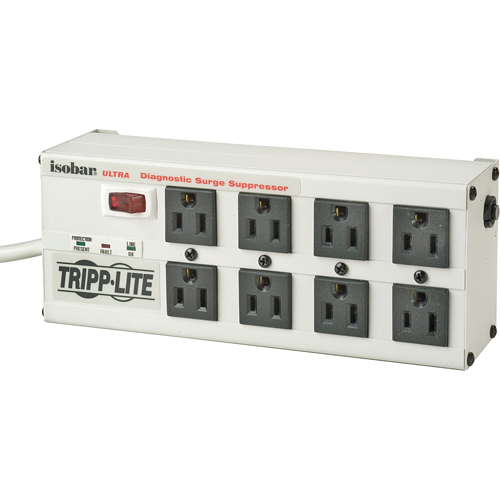 Isobar&reg; Premium Surge Suppressors, 8 Outlets, 3840 J, 1440 W, 12' Cord Equipex