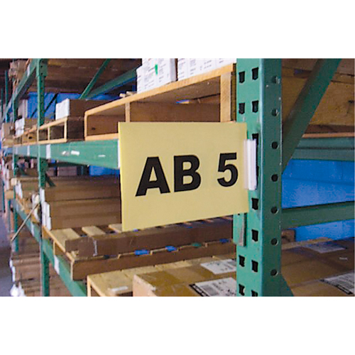 Slip 'N Stik Warehouse Aisle Sign Kits, 11" x 8-1/2", Plastic Equipex