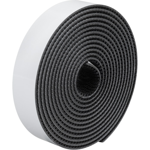 Dual Lock Reclosable Fastener, Self-Mating, 50 yds x 1/2", Adhesive, Black Equipex