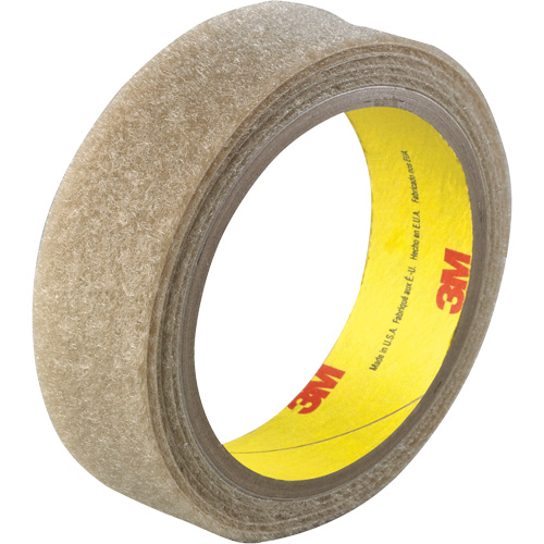 Attache ignifug&eacute;e, Crochet, 50 vg x 1", Adh&eacute;sif, Beige Equipex