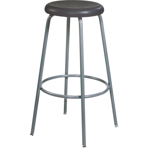 Tabouret de s&eacute;rie 500, Stationnaire, Ajustable, , Polyur&eacute;thane Si&egrave;ge, Noir Equipex