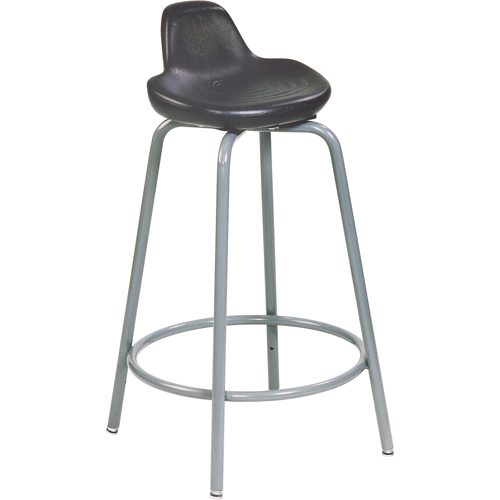 Tabouret de s&eacute;rie 500, Position assise/debout, Ajustable, , Polyur&eacute;thane Si&egrave;ge, Noir Equipex